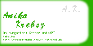 aniko krebsz business card